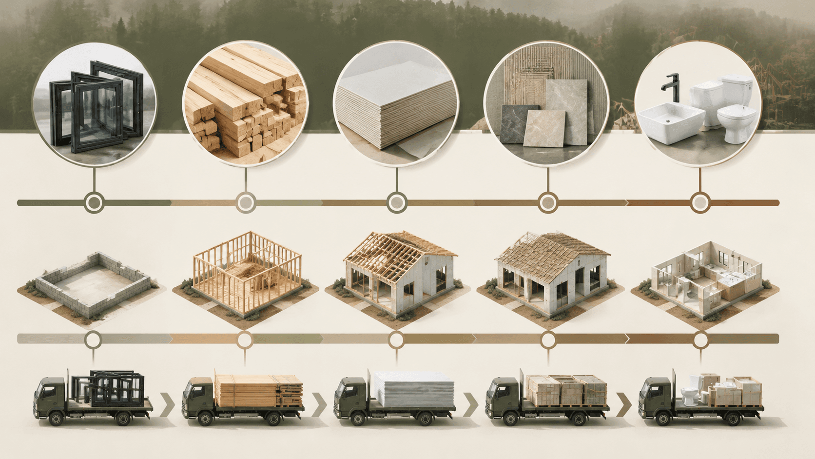 Indicative material delivery timeline